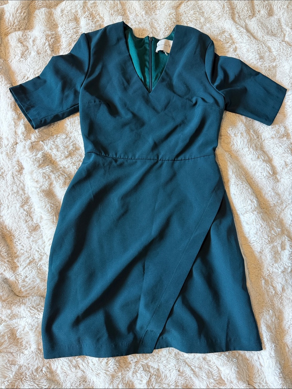 Women’s Teal V-Neck Wrap Dress